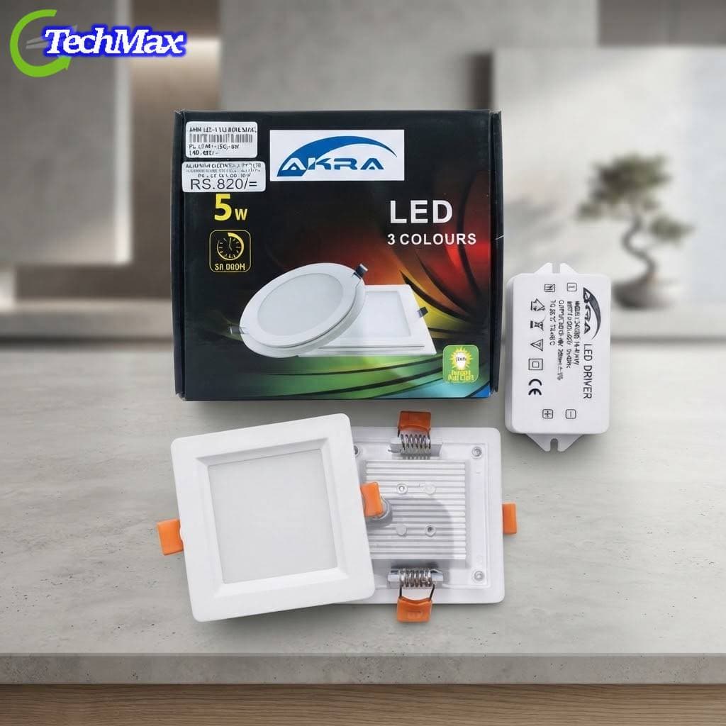 AKRA LED-3 COLOURS PANEL LIGHT 5W